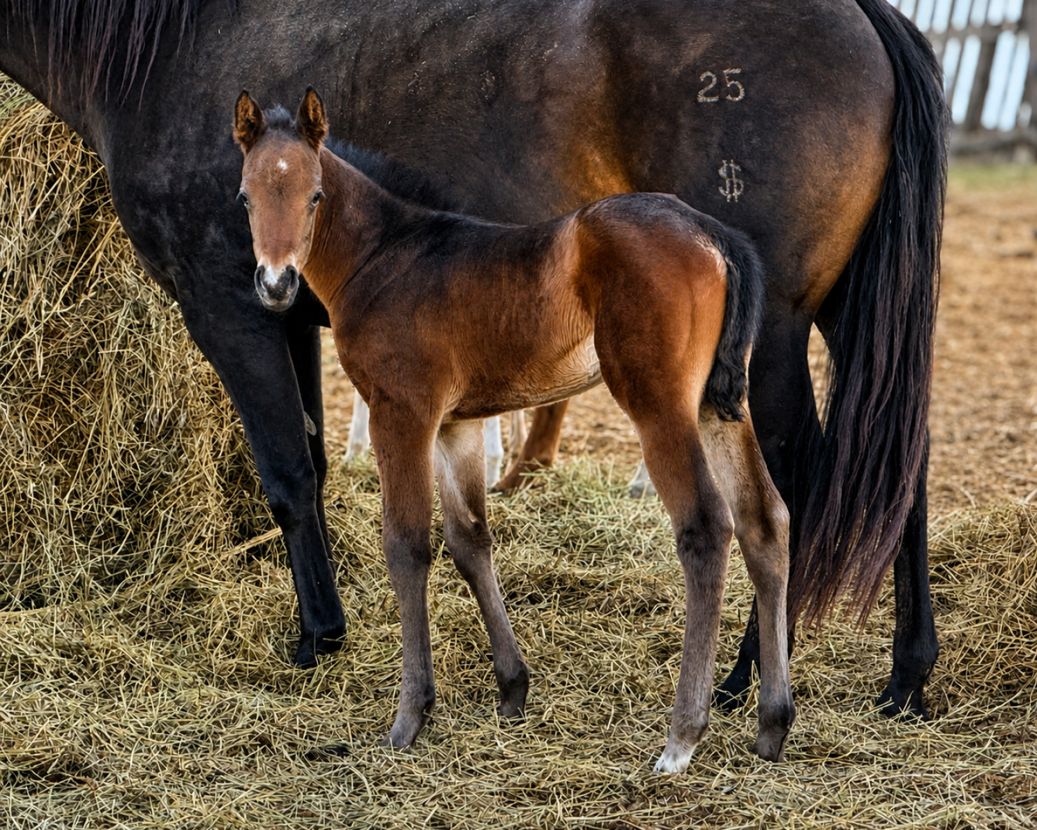 Filly at Dollar Horse Services in Canada.