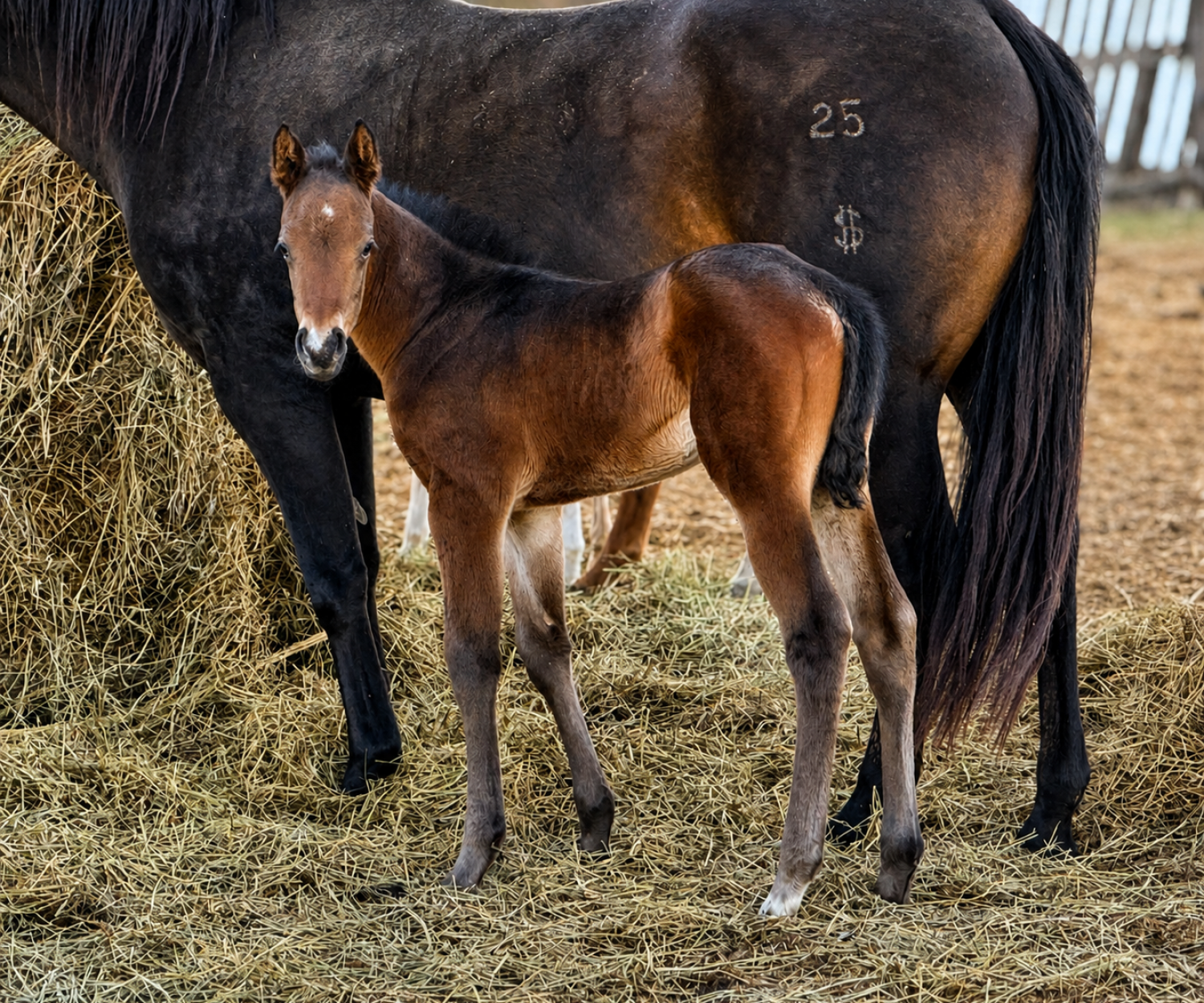 Filly at Dollar Horse Services in Canada.