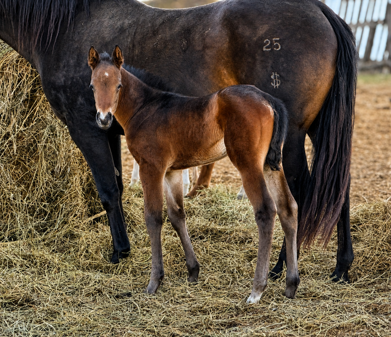 Filly at Dollar Horse Services in Canada.